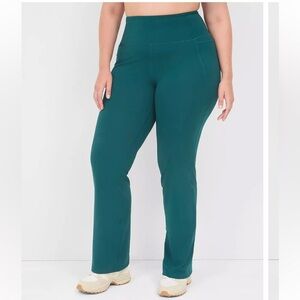 LIVI for Lane Bryant soft bootcut pants dark Teal High-Waisted plus size 14/16